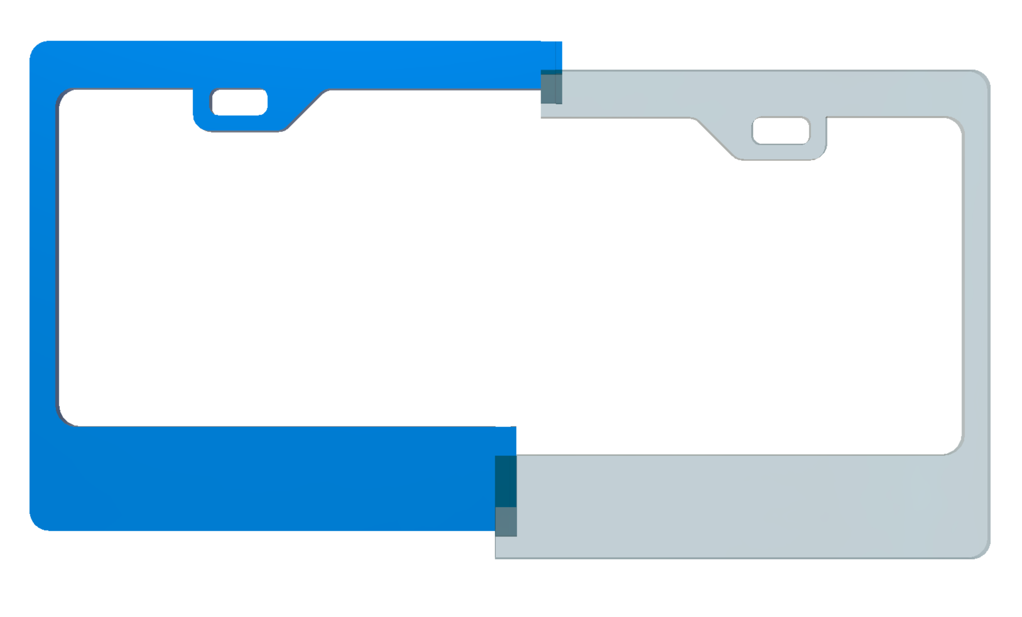 STL file Blank License Plate Frame - Small Printer, Easy Assembly・Model ...
